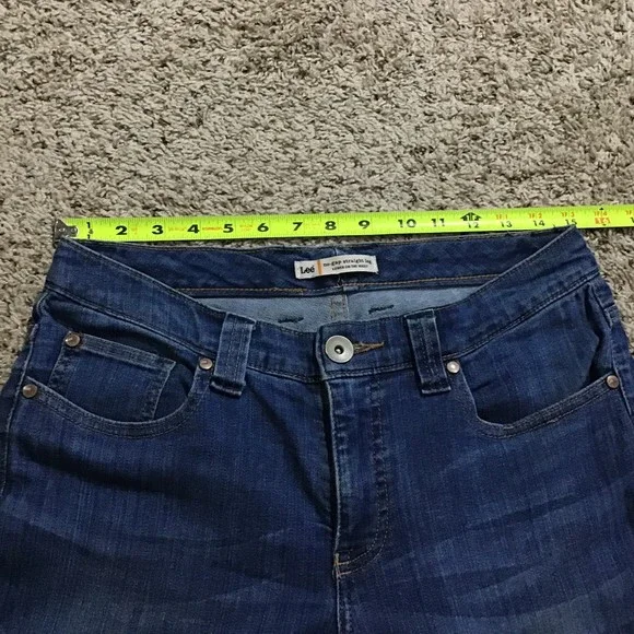 Lee Women's Jeans Size 6 Medium Straight Leg Back Pocket Flaps - Picture 5 of 13